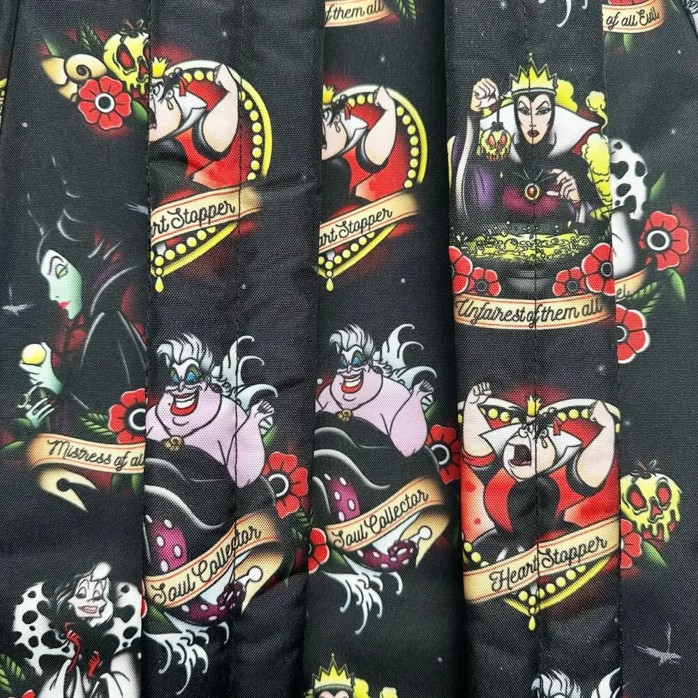 Disney x Loungefly | Unisex | Disney Villains Tattoo Art Black Backpack | OS